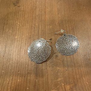 Lasercut silver statement drop earrings